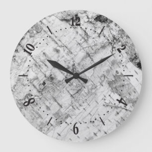 Motif à écorce de bouleau grande horloge