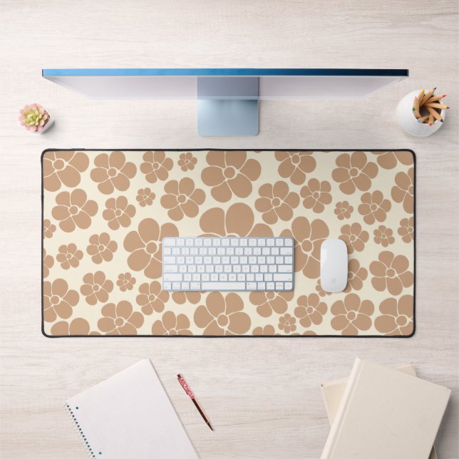 Motif à fleurs en Tan et Crème (Bureau 1)