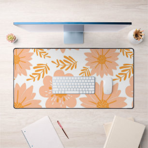 Motif à fleurs orange Fuzz Vintage rétro