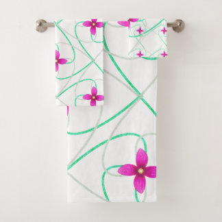 Motif à fleurs roses