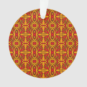 Motif à main orange et rouge