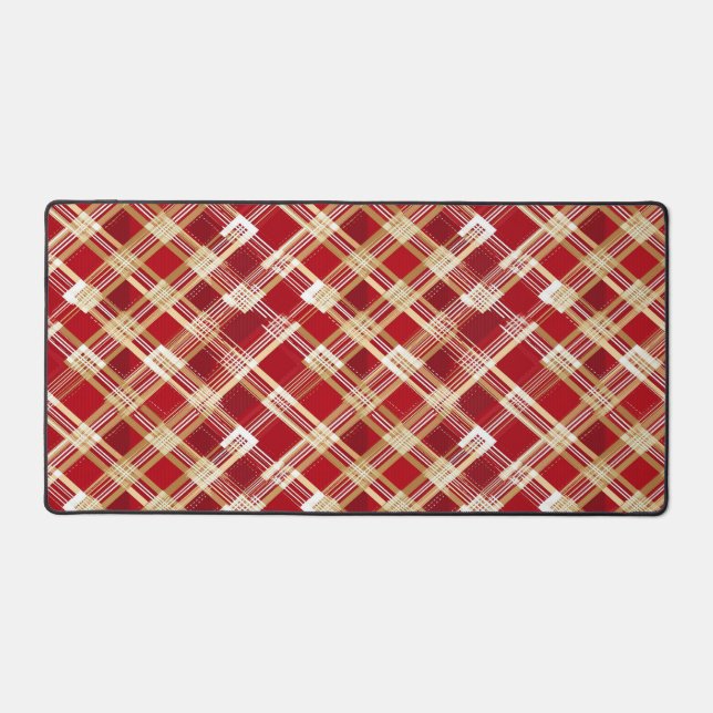 Motif à plis blanc et rouge diagonale moderne (Recto)