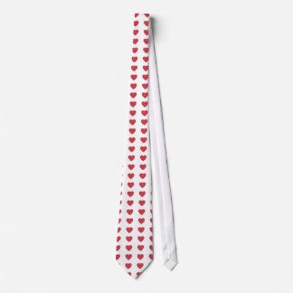 Motif à points de coeur Polka sur Cravate blanche