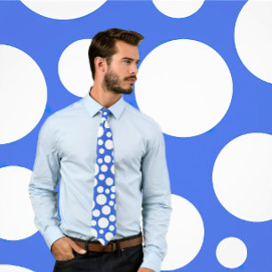 Motif à points polka blancs aléatoires sur Cravate