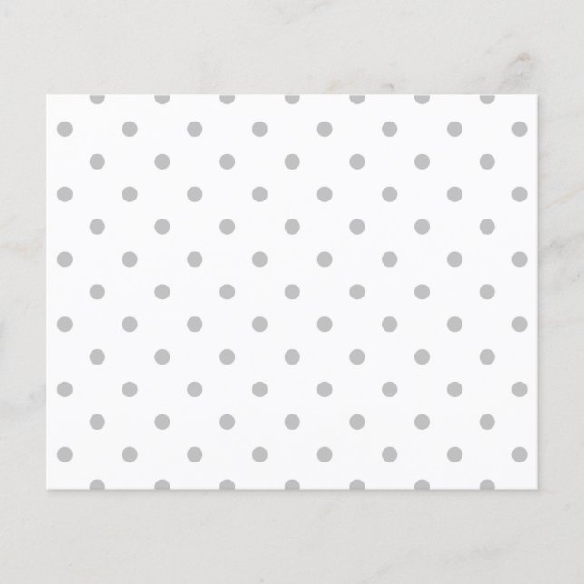 Motif à points polka gris clair et blanc. (Devant)