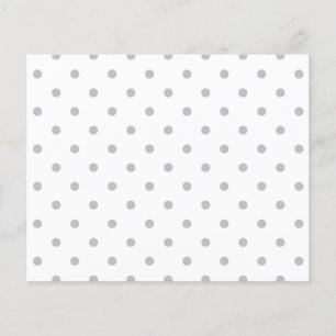 Motif à points polka gris clair et blanc.