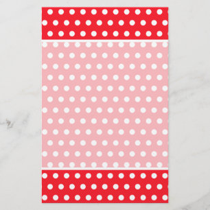 Motif à points Polka rouge et blanc. Spotty.