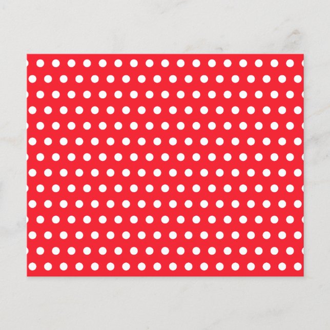 Motif à points Polka rouge et blanc. Spotty. (Devant)