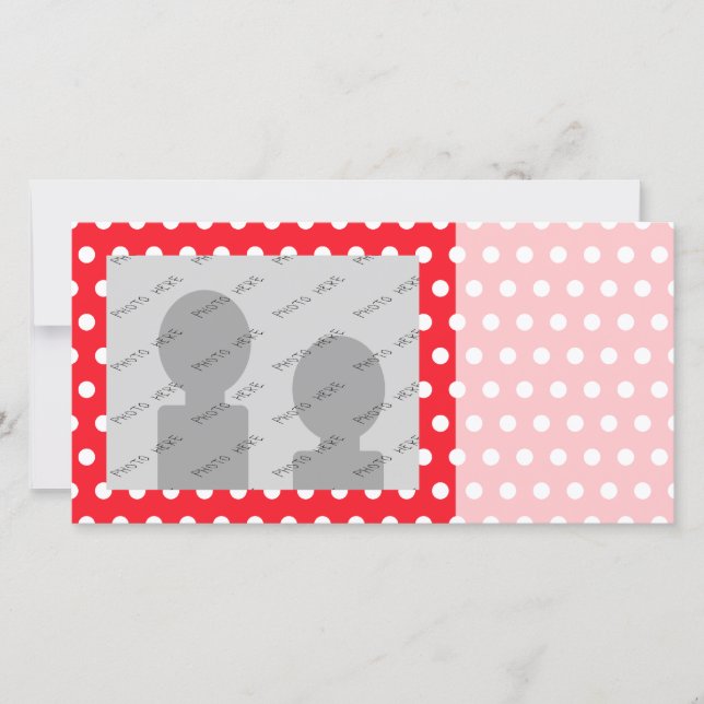 Motif à points Polka rouge et blanc. Spotty. (Devant)