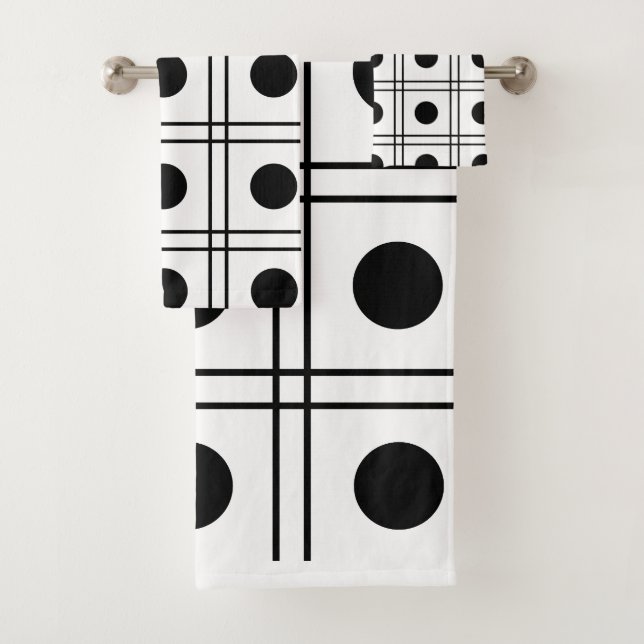 Motif à pois et damier noir et blanc (En situation)