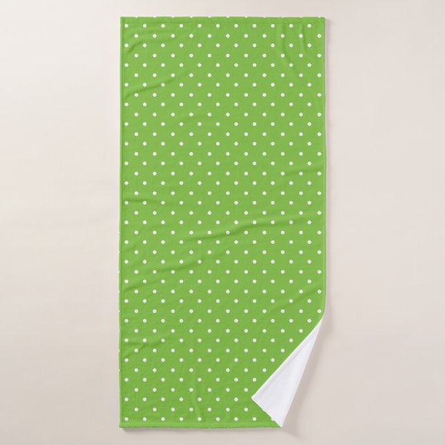 Motif à pois lime clair sans couture (Serviette de bain)