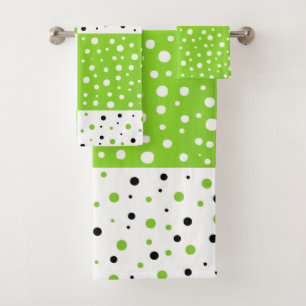 Motif à pois noir et blanc Lime