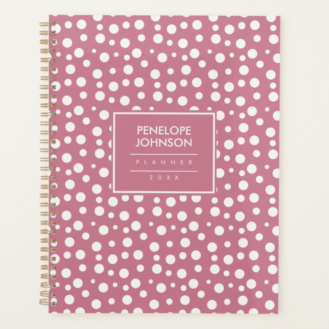 Motif à pois rose pâle blanc féminin (Devant)