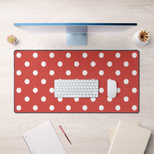 Motif à pois rouges et blancs
