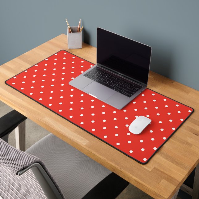 Motif à pois sur fond rouge sans couture (Bureau 2)