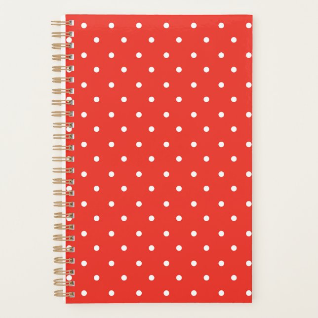 Motif à pois sur fond rouge sans couture (Devant)