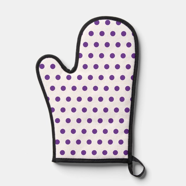 Motif à pois violet lavande sur fond blanc (Recto)