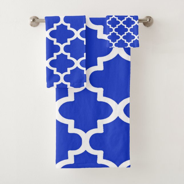 Motif à quatre feuilles en bleu royal (En situation)
