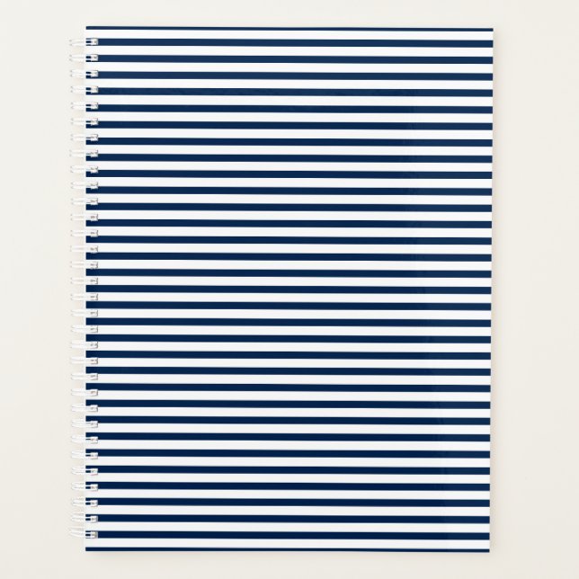 motif à rayures blanches bleu marine (Devant)