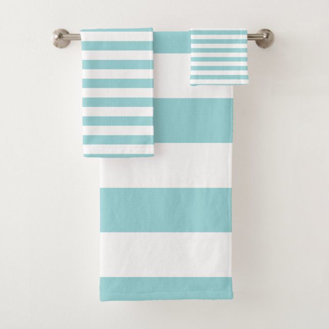 Motif à rayures bleues et blanches modernes Limpet (En situation)