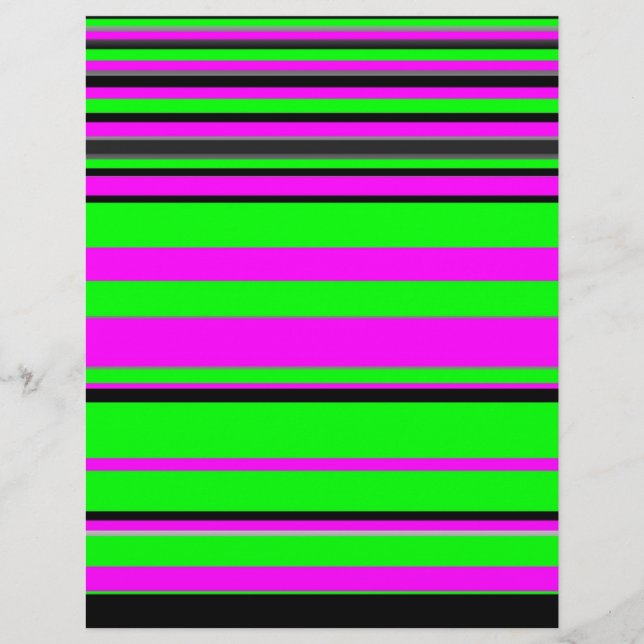 Motif à rayures couleur noir rose chaud (Devant)