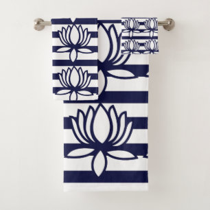 Motif à rayures florales de Lotus