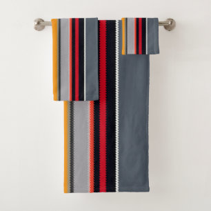 Motif à rayures multicolores bleu jaune rouge