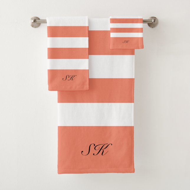 Motif à rayures orange et blanc (En situation)