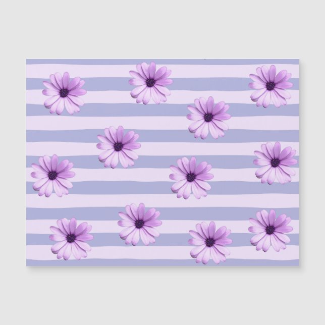 Motif à rayures pastel avec des marguerites (Devant)