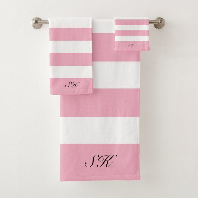 Motif à rayures rose et blanc (En situation)