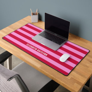 Motif à rayures rose et rouge Personnalisé