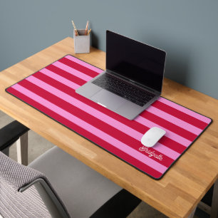Motif à rayures rose et rouge Personnalisé
