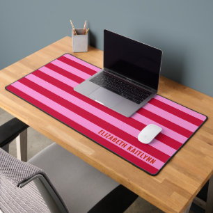 Motif à rayures rose et rouge Personnalisé