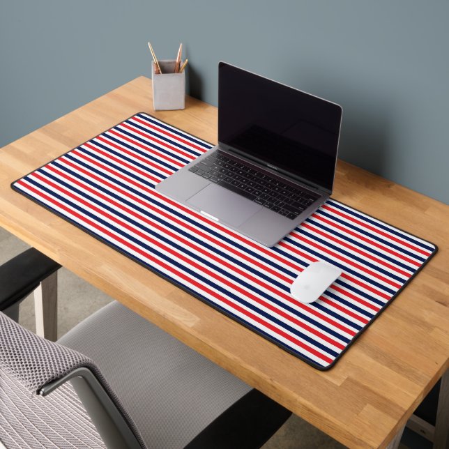 Motif à rayures rouge, bleu et blanc (Bureau 2)