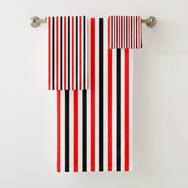 Motif à rayures rouge et noir (En situation)