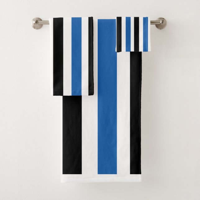 Motif à rayures verticales bleu noir (En situation)