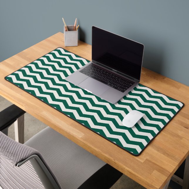 Motif à rayures zig zag Chevron vert sarcelle (Bureau 2)
