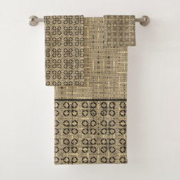 Motif à tissage beige et noir