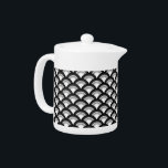 Motif à vagues Art déco - noir et blanc<br><div class="desc">Motif Art déco à base de motif à vagues traditionnel souvent vu dans les textiles japonais,  en noir,  blanc et gris</div>