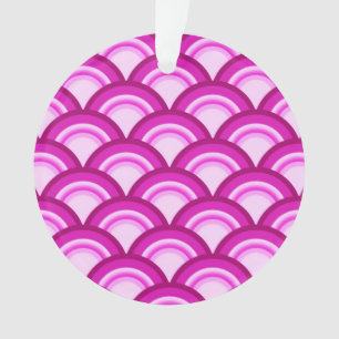Motif à vagues Art déco - teintes orchidées