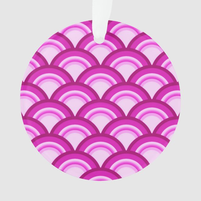 Motif à vagues Art déco - teintes orchidées (devant)