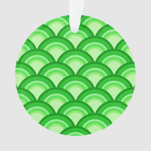 Motif à vagues Art déco - vert jade (devant)