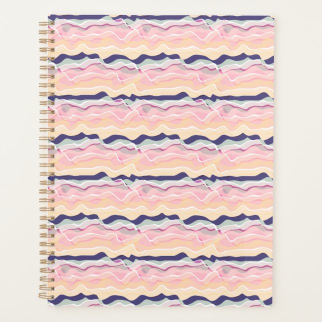 Motif à vagues Pastel Multicolore (Devant)