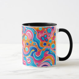 motif Abstrait 1194 en art fluide - Mug de café