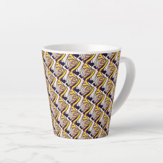 motif Abstrait 1209 - Latte Mug (Angle droit)