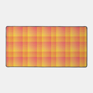 Motif Abstrait à Damier Rouge Jaune