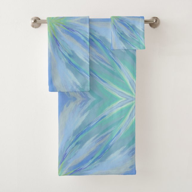 Motif Abstrait Aquarelle Florale de Bord de Mer  (En situation)