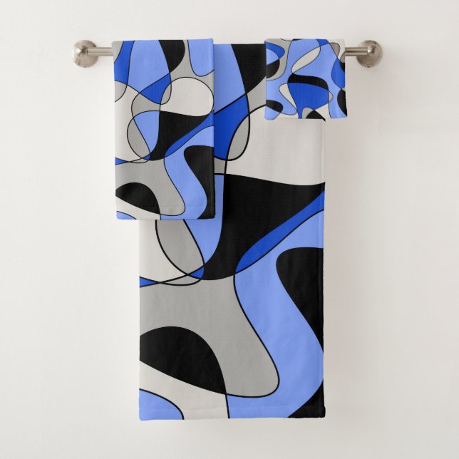 Motif Abstrait - bleu. (En situation)