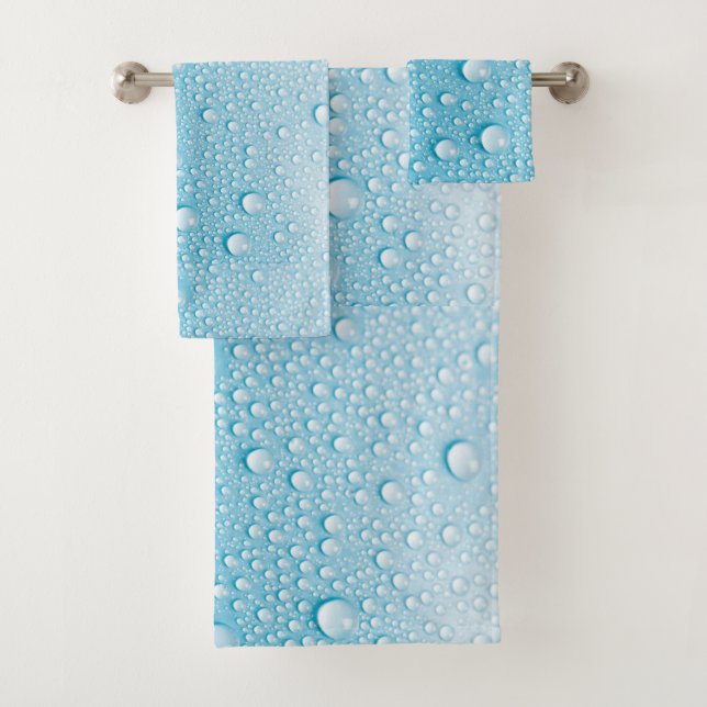 MOTIF ABSTRAIT BLEU RAINDROP DEW WET (En situation)