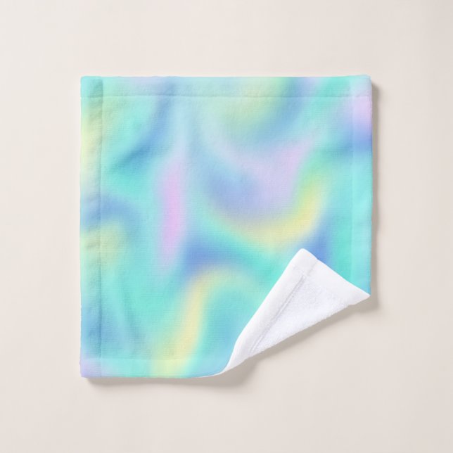 Motif Abstrait Blurred Pretty Pastel Swirls (Gant de toilette)